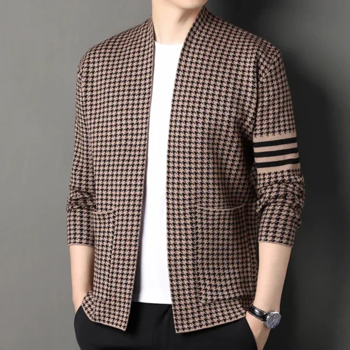 Veste à carreaux au design italien