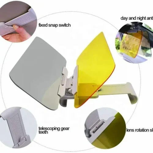 Pare-soleil 2-en-1 en plastique réglable