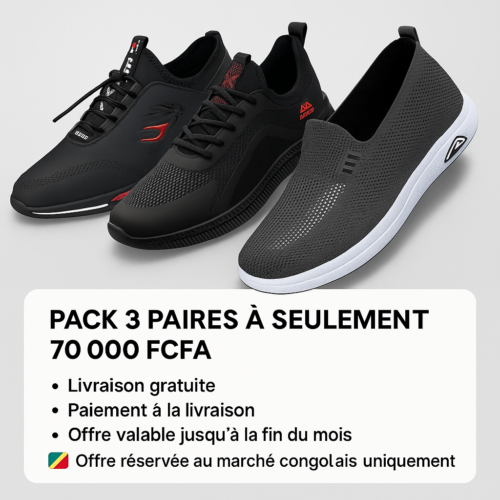 pack 3 chaussures