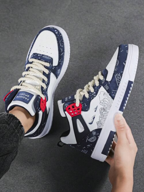 Baskets Sport pour Homme avec Imprimé Lettre – Style Patinage