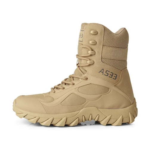 Bottes Militaires Anti-Choc – Haute Protection marron