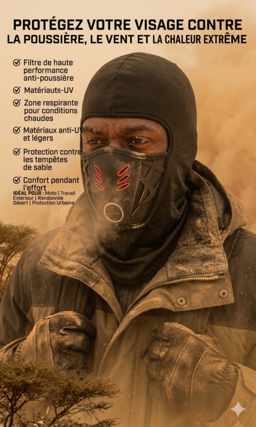 🥶 Cagoule Coupe-Vent Thermique – Protection Totale Froid & Vent